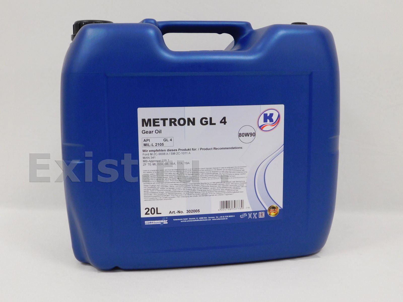Масло трансмиссионное METRON GL 4 80W-90, 20л