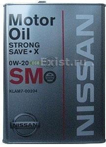 Nissan KLAM7-00204Масло моторное минеральное Strong Save-X 0W-20, 4л