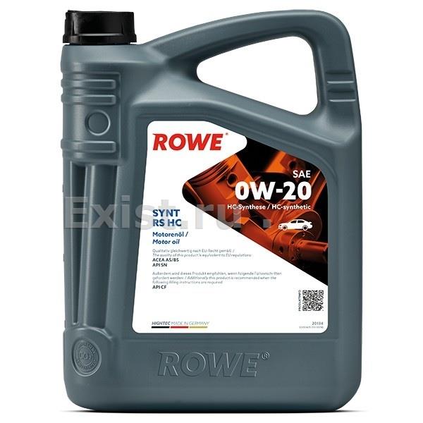 Rowe 20134-0050-99Масло моторное hc-синтетическое Hightec Synt RS HC 0W-20, 5л
