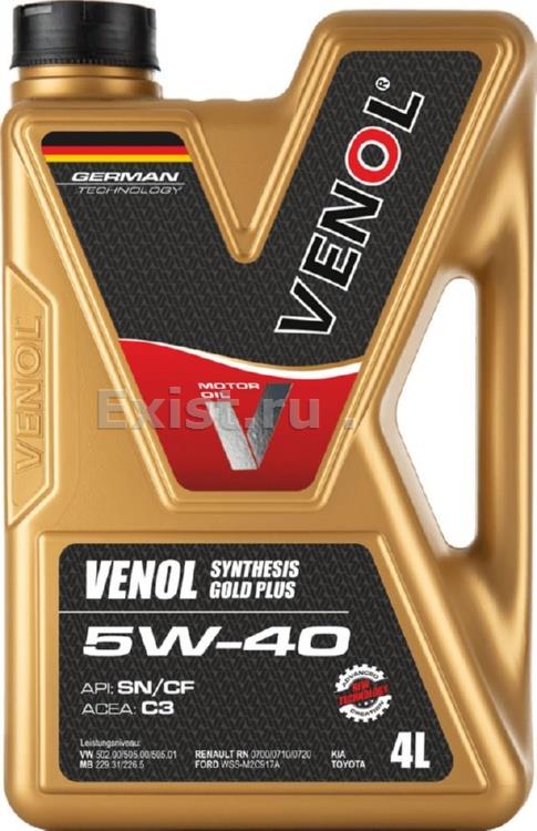Venol 217.004Масло моторное синтетическое SYNTHESIS GOLD PLUS 5W-40, 4л