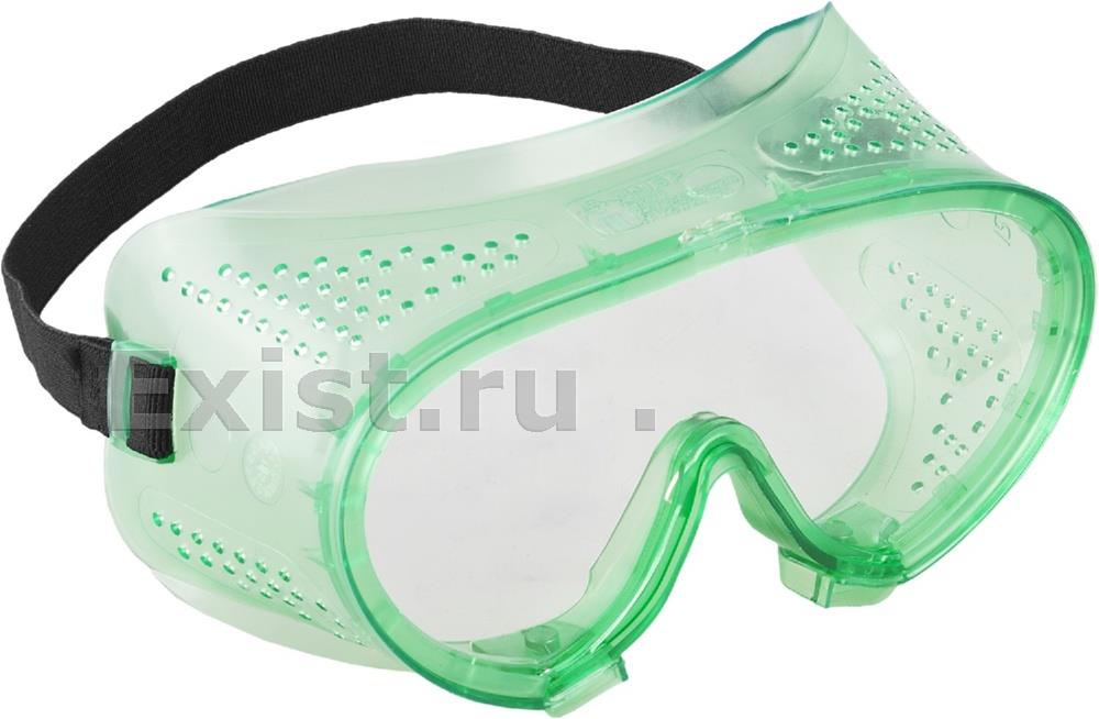 Защитные прозрачные очки зубр мастер 3 закрытого типа с прямой вентиляцией