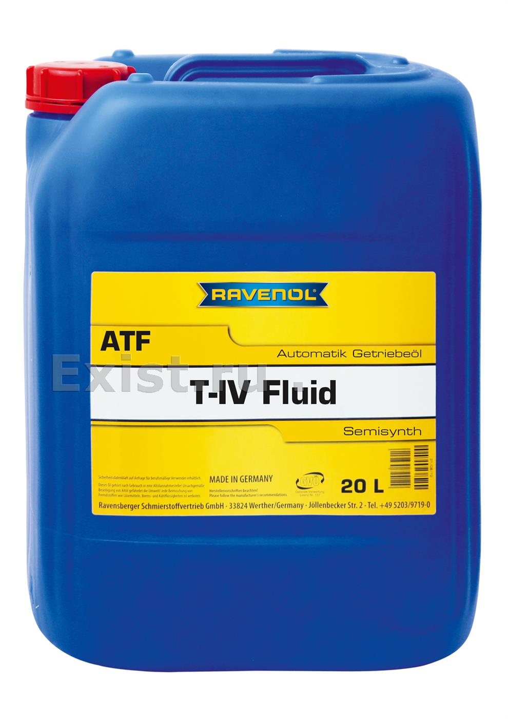 Трансмиссионное масло ravenol atf t-iv fluid (20л) new