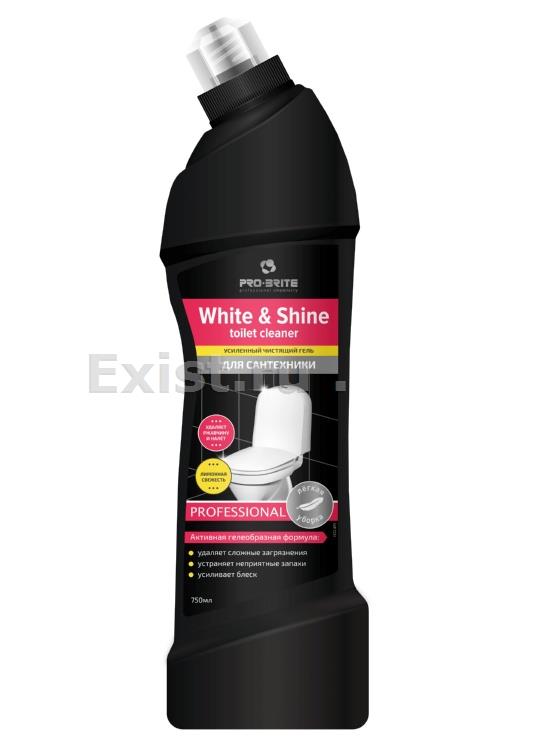 Усиленное чистящее средство для сантехники лимонная свежесть White & Shine Toilet Cleaner, 750мл