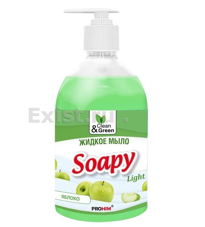 Жидкое мыло эконом с дозатором (яблокоapple) 500 мл clean&green cg8062