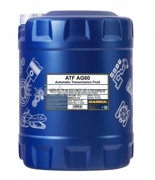Масло трансмиссионное синтетическое ATF AG60, 10л