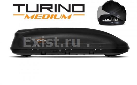 Бокс-багажник на крышу аэродинамический черный Turino Medium двустороннее открывание